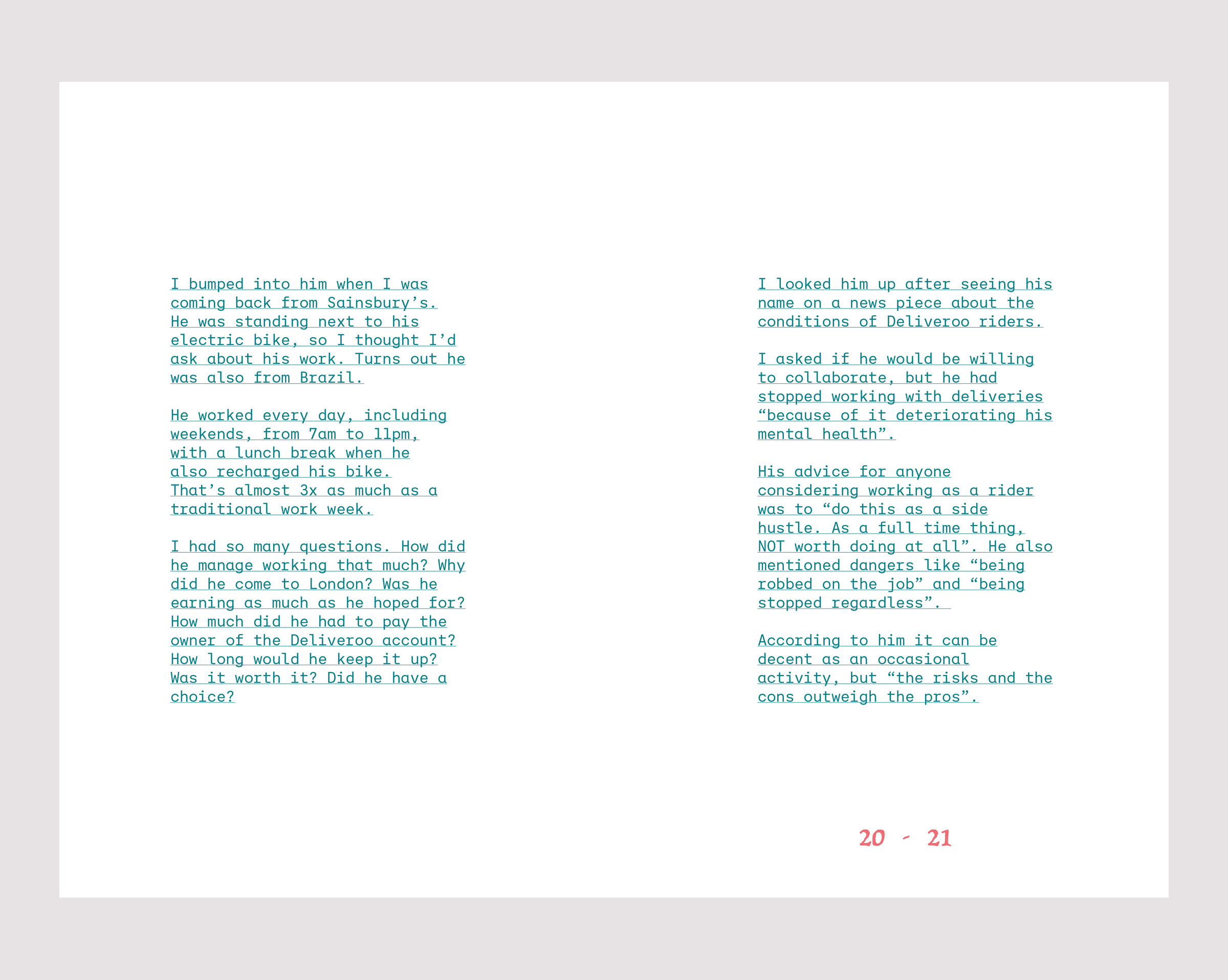 Zine spread